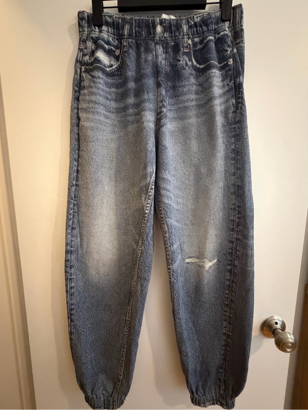 rag & bone Miramar Terry Jogger Jeans Acid Wash Sz M